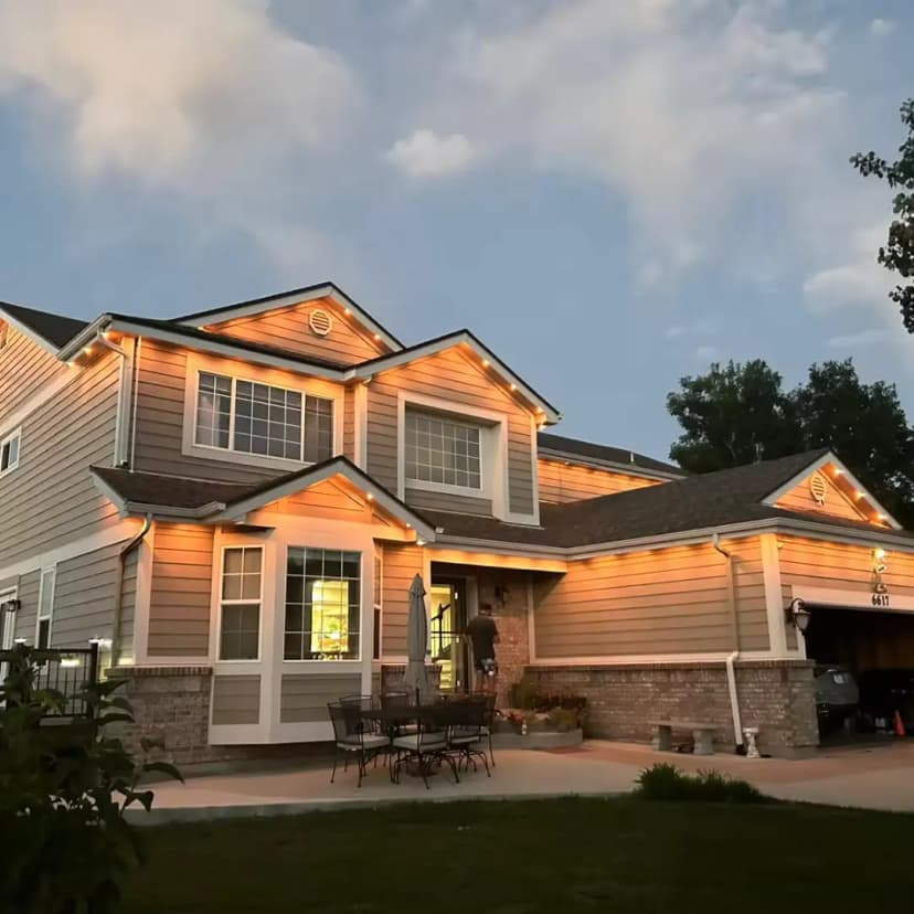 A home lit by warm LED lights from Clear Lighting.